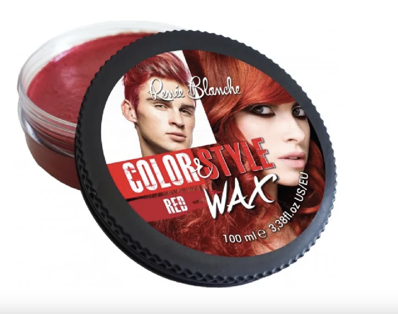 Cire coiffante et colorante Color Style Wax rouge Renée Blanche 100ML